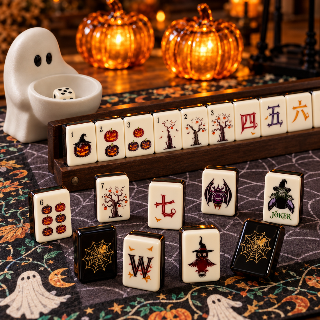 How to Host a Halloween Mahjong Night: 3 Easy Table Ideas