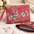 Velvet Embroidered Mahjong Pouch