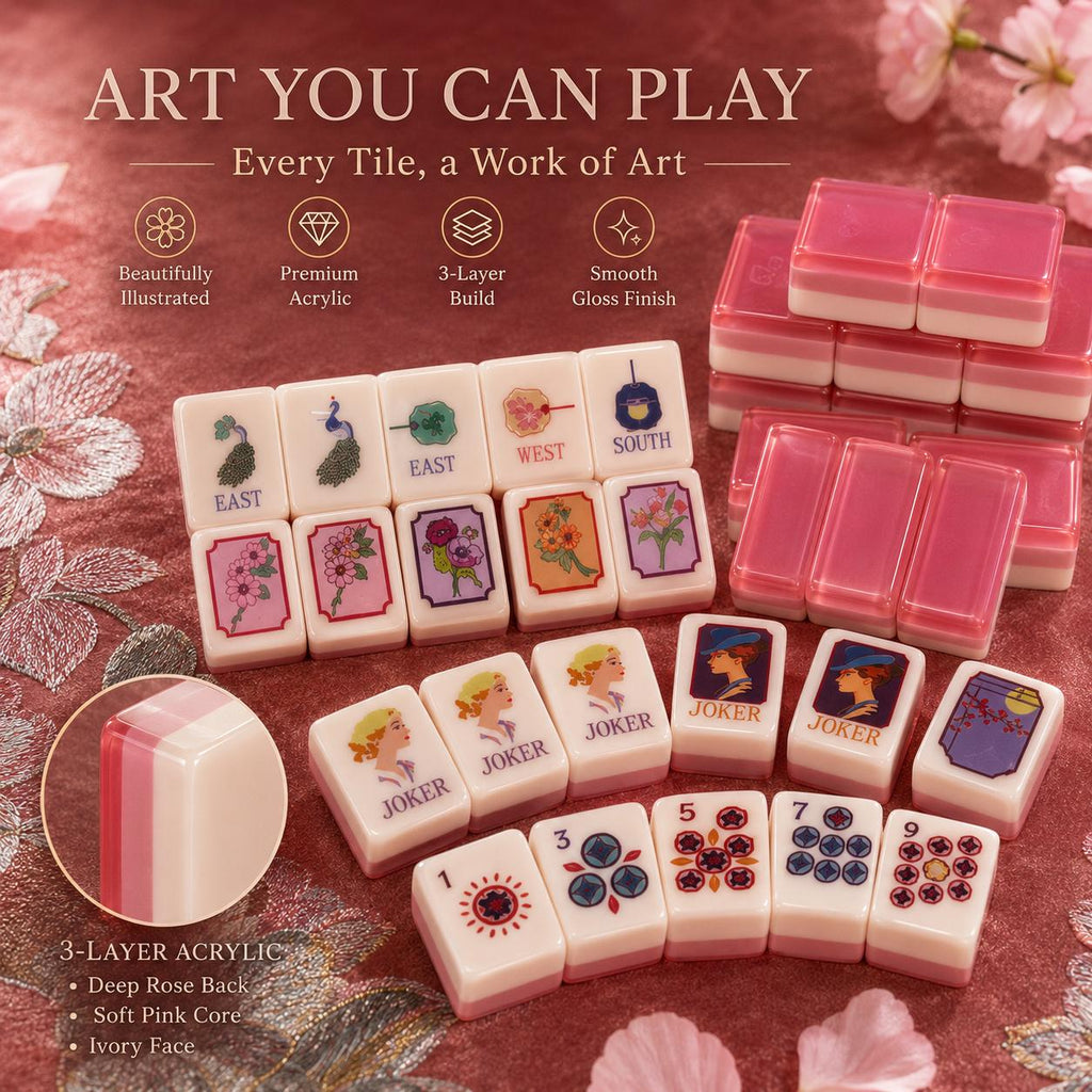 Heirloom Rose American Mahjong Set