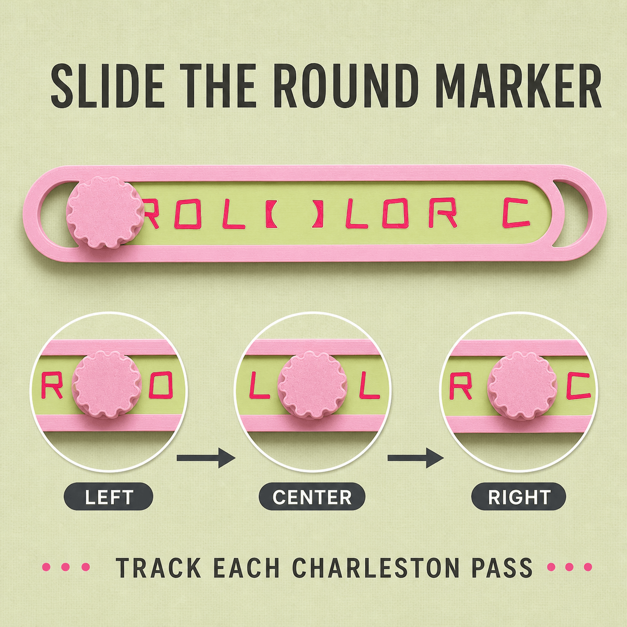 American Mahjong Charleston Tracker with Round Slider