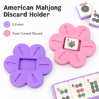 Floral American Mahjong Current Discard Tile Holder – Pink or Purple
