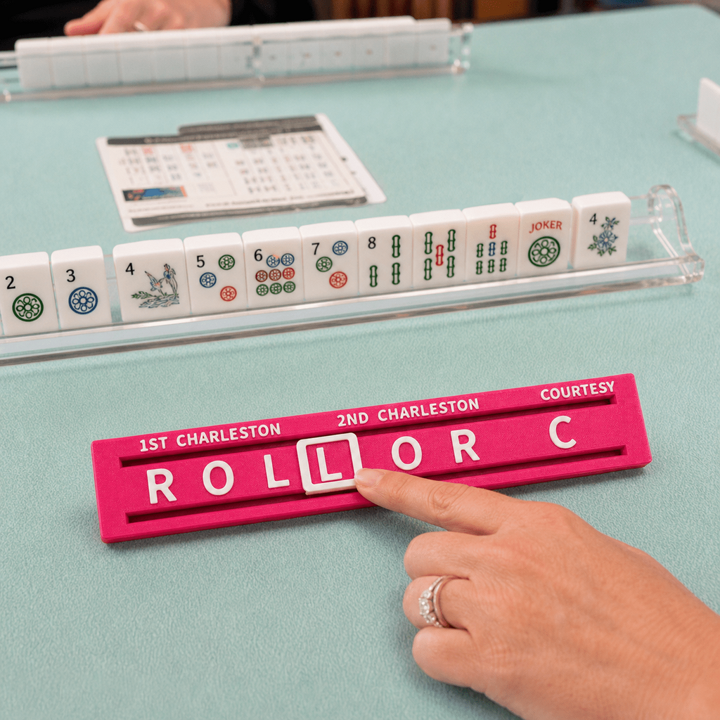 American Mahjong Charleston Tracker with Movable Slider, ROL LOR Passing Guide