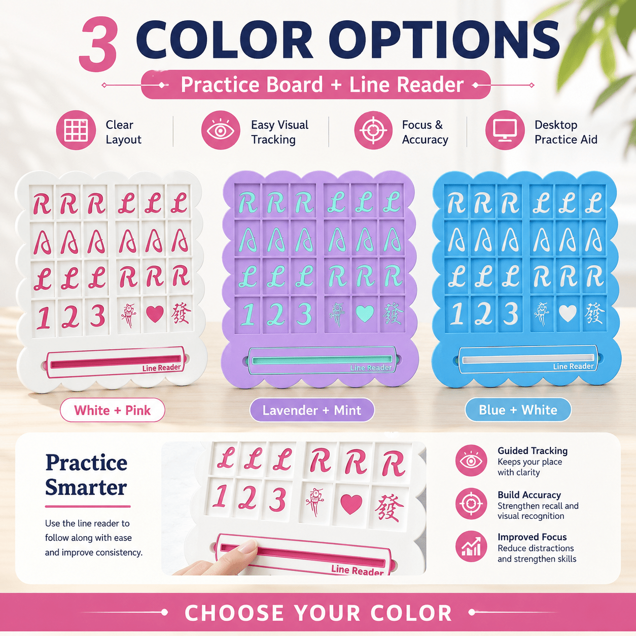 American Mahjong Practice Board with Line Reader | Solo Trainer