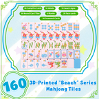 Beach Series Floating American Mahjong Set – 160 Tiles