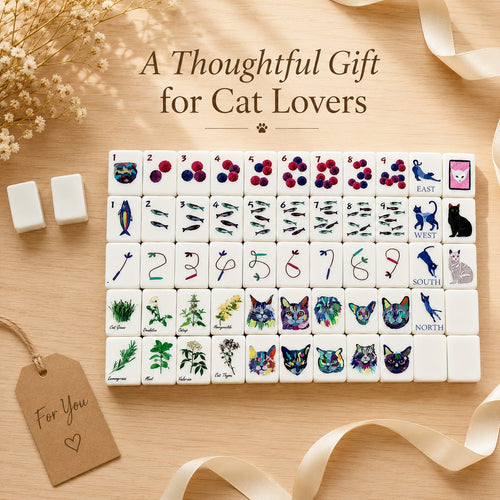 Artist-Designed American Mahjong Set - Inspied by rescue cat