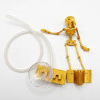 Gold Dancing Skeleton Aquarium Bubbler Air Stone Fish Tank Halloween Ornament