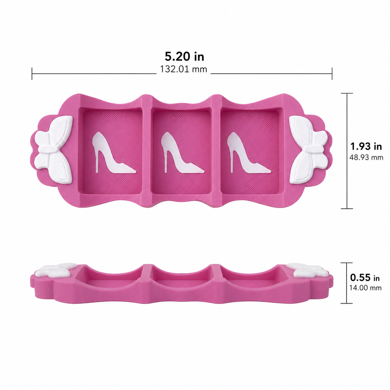 Set of 4 Bow & Heel Mahjong Passing Trays | Charleston Accessory for American Mahjong