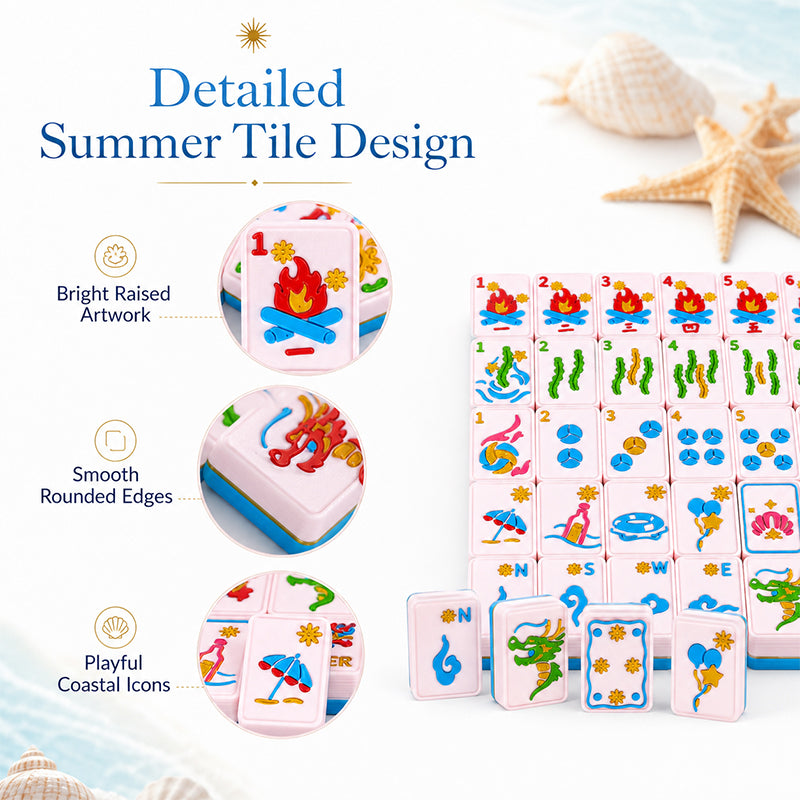 Summer Beach Floating Mahjong – Opus Mahjong floating American mahjong set