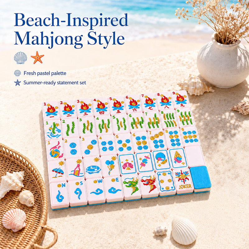 Summer Beach Floating Mahjong – Opus Mahjong floating American mahjong set