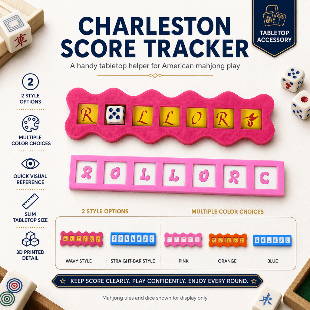 1pc American Mahjong Charleston Tracker, ROLLORC 7-Position Passing Guide, Multiple Colors