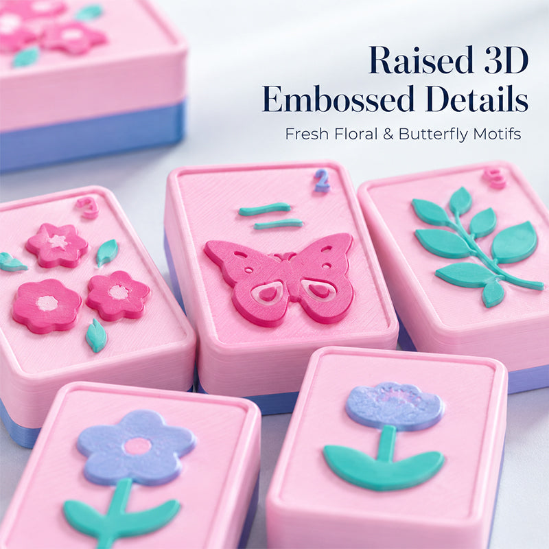 Floral Butterfly Floating Mahjong – Opus Mahjong floating American mahjong set