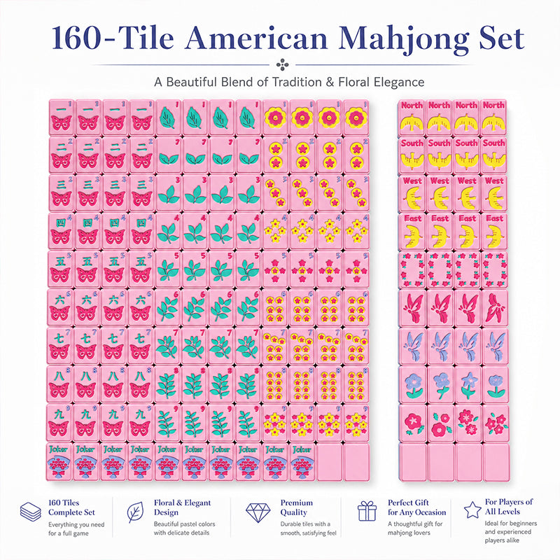 Floral Butterfly Floating Mahjong – Opus Mahjong floating American mahjong set