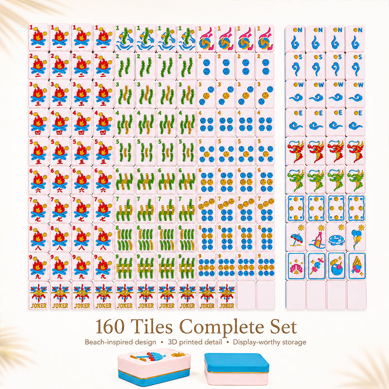 Summer Beach Floating Mahjong – Opus Mahjong floating American mahjong set