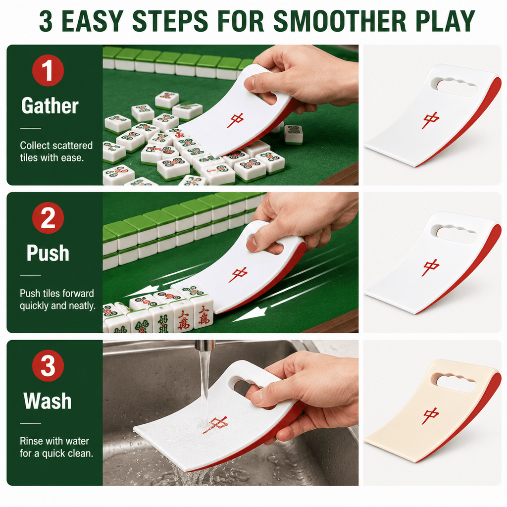 American Mahjong Tile Pusher & Gatherer | Shuffle Helper