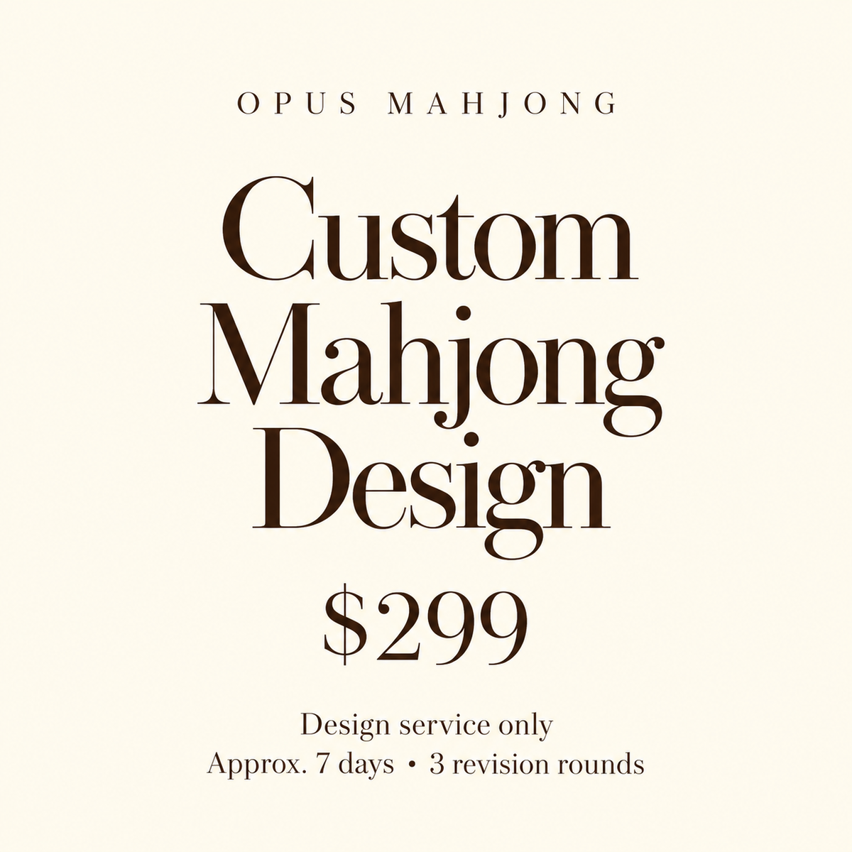 Custom Mahjong Design Service