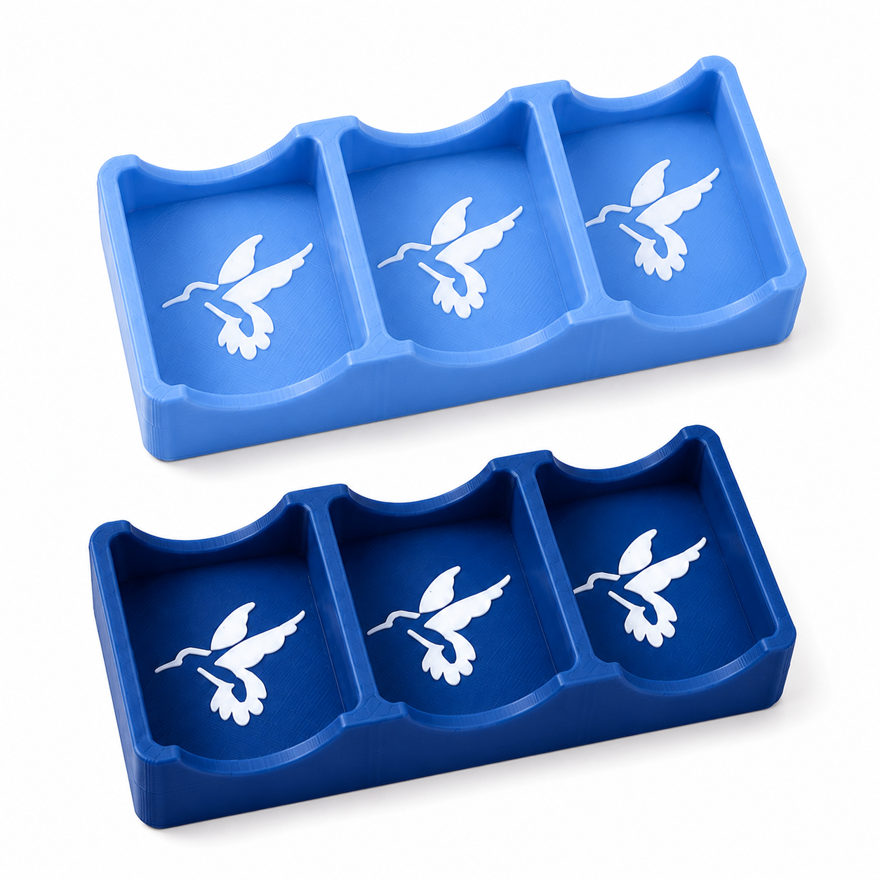 1PC American Mahjong Charleston Passing Tray, Hummingbird 3-Tile Organizer Holder