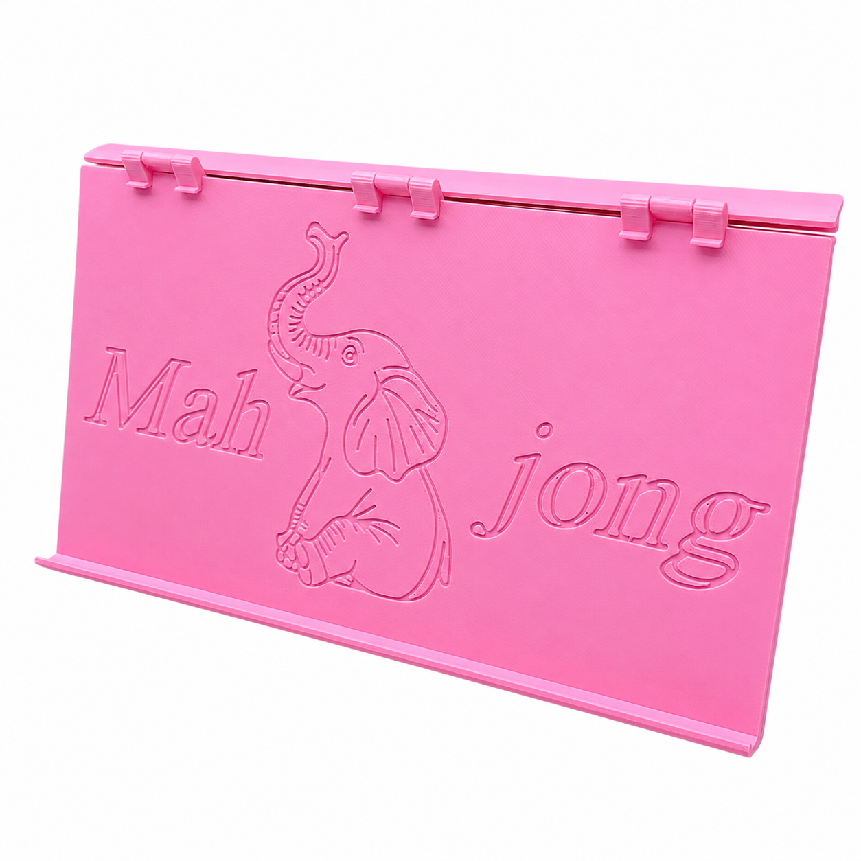 Elephant American Mahjong Card Holder, Foldable Under-Mat Card Stand, 3D Printed Hands-Free Mahjong Table Accessory