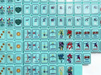 Aqua Blue Acrylic American Mahjong Set – 160 Floral Mahjong Tiles