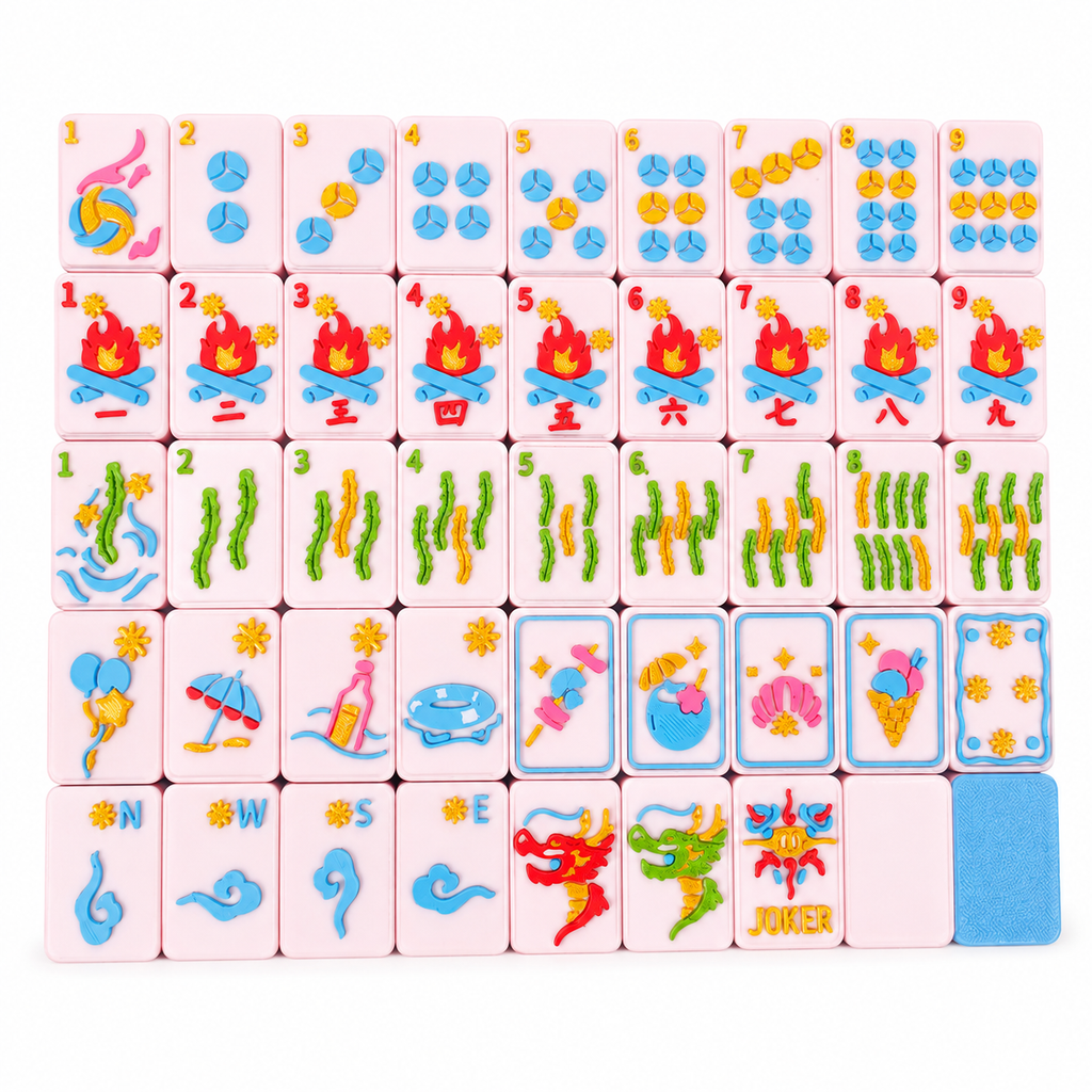 Beach Series Floating American Mahjong Set – 160 Tiles