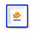 Cowboy Joker Mahjong Dice Tray – Blue & White Dice Holder