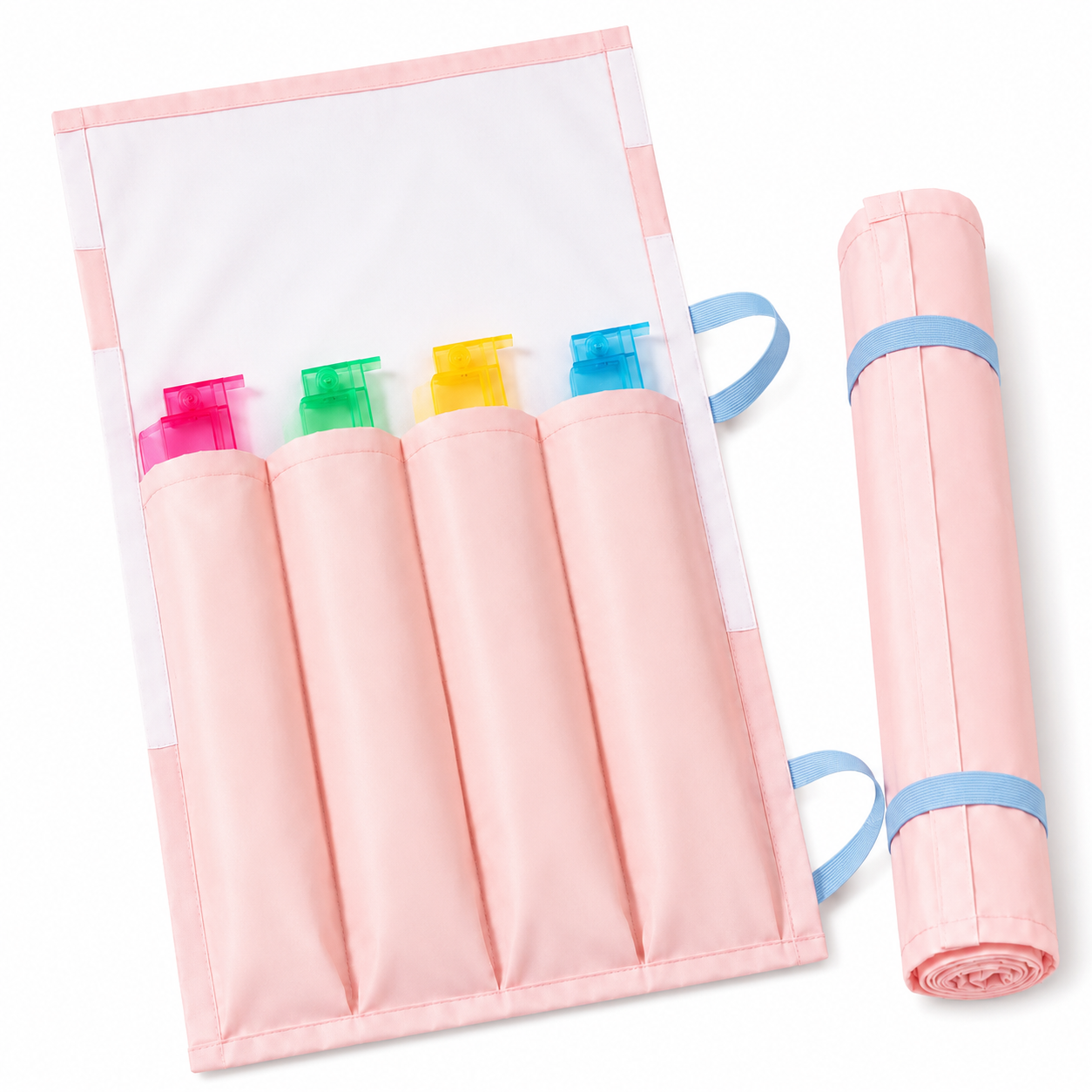 Mahjong Rack & Pusher Storage Bag | 4-Pocket Roll-Up Organizer