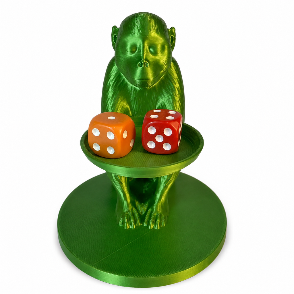 Monkey Mahjong Dice Tray | 3D-Printed Game Night Accessory