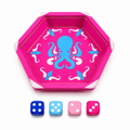 Pink Octopus Mahjong Dice Tray Set