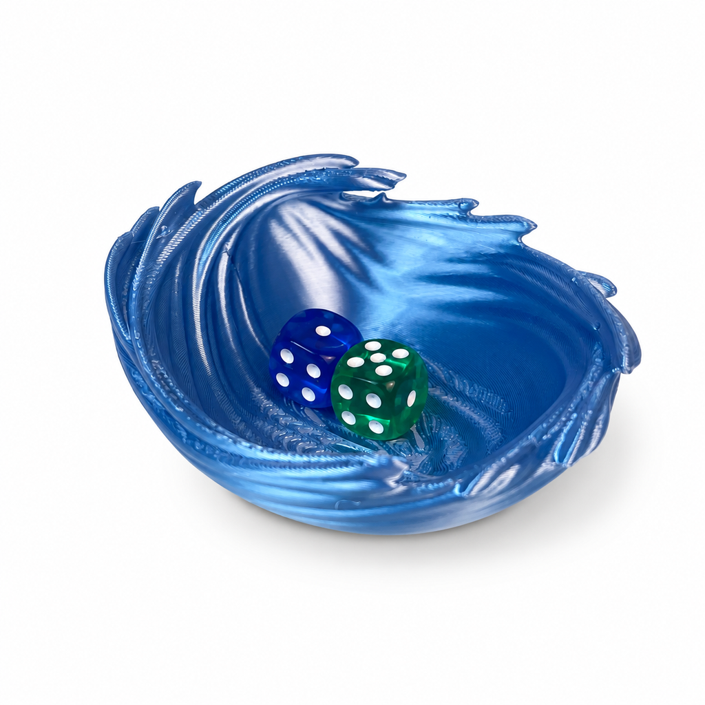 Ocean Wave Dice Tray for American Mahjong, 3D Printed Decorative Mahjong Dice Holder, Game Night Accessory