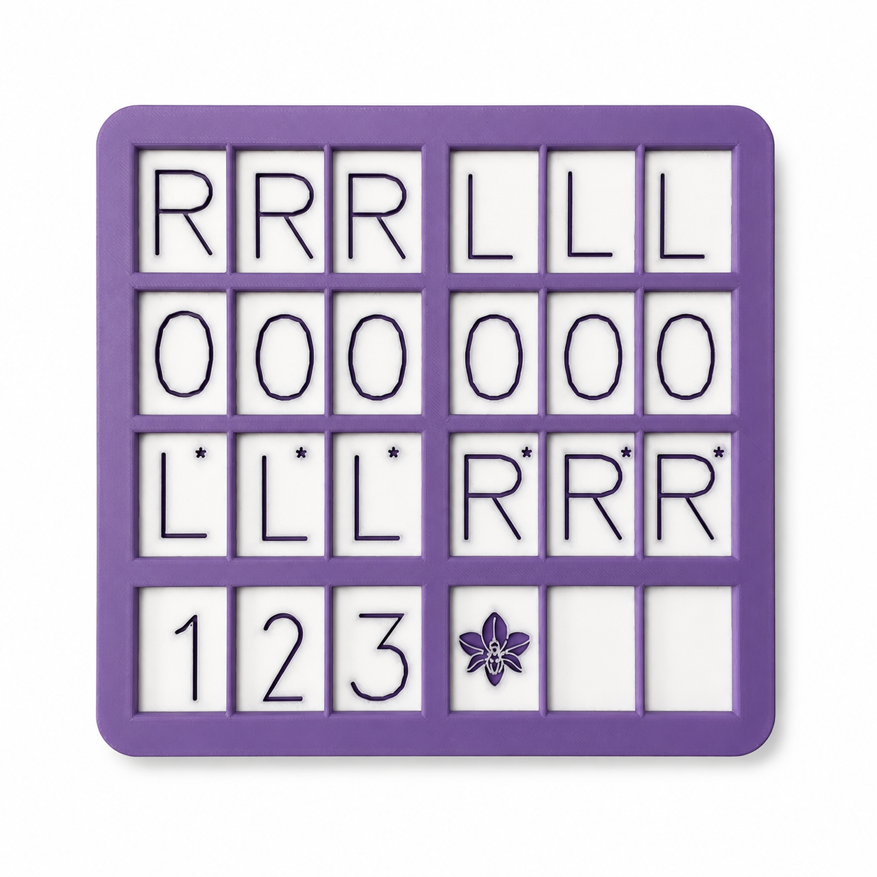 1pc Orchid American Mahjong Practice Board | Charleston Training Tray