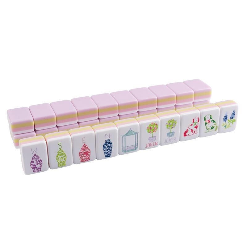 Blush Garden American Mahjong Set – Pink Floral Mahjong Tiles