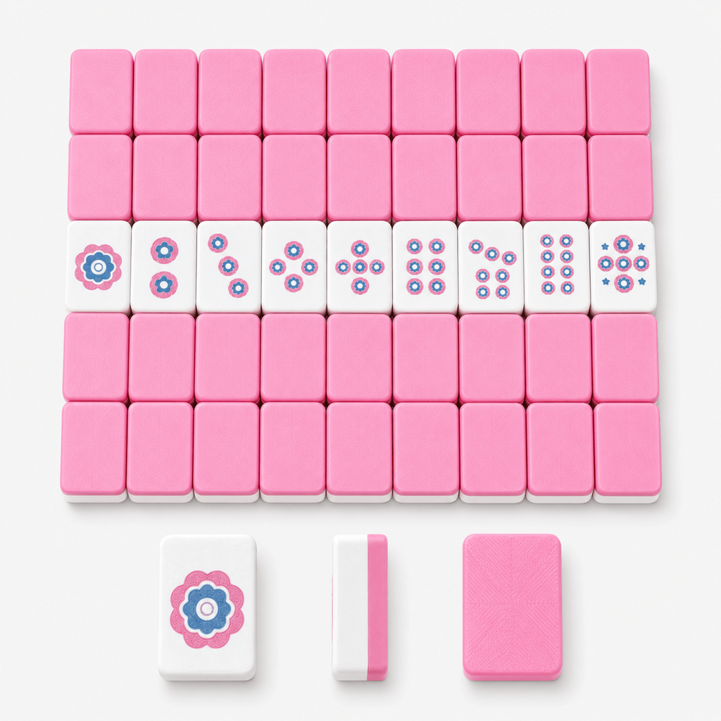Sea of Flowers Floating American Mahjong Set – 3D Printed Floral Pool Mahjong Tiles for Summer Game Night