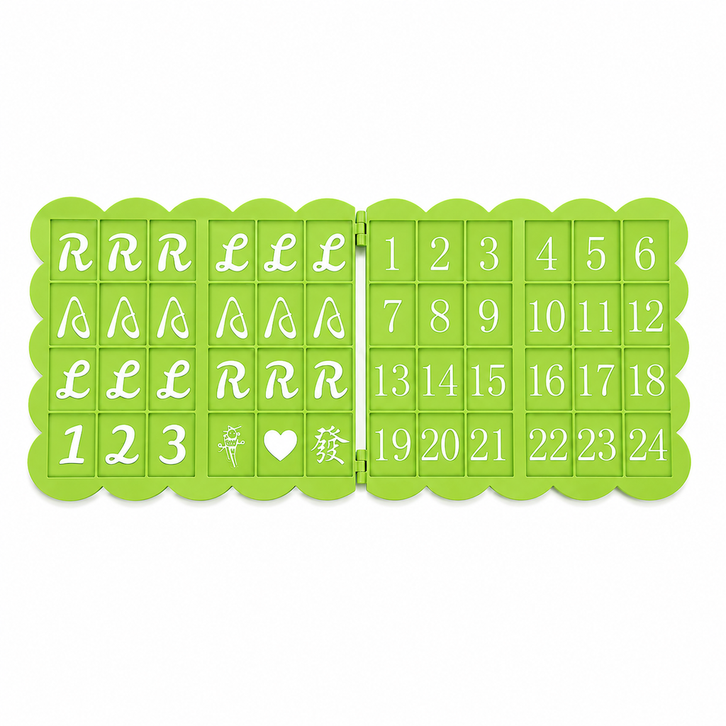 1pc Foldable American Mahjong Practice Board – Solo Charleston Trainer with 24 Numbered Slots