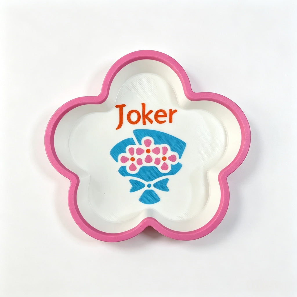 Flower American Mahjong Dice Tray | Floral Joker Dice Holder