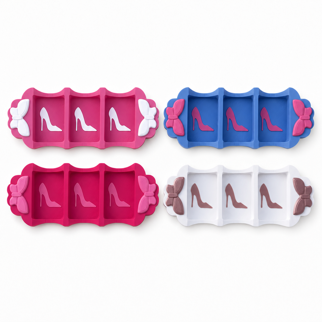Set of 4 Bow & Heel Mahjong Passing Trays | Charleston Accessory for American Mahjong