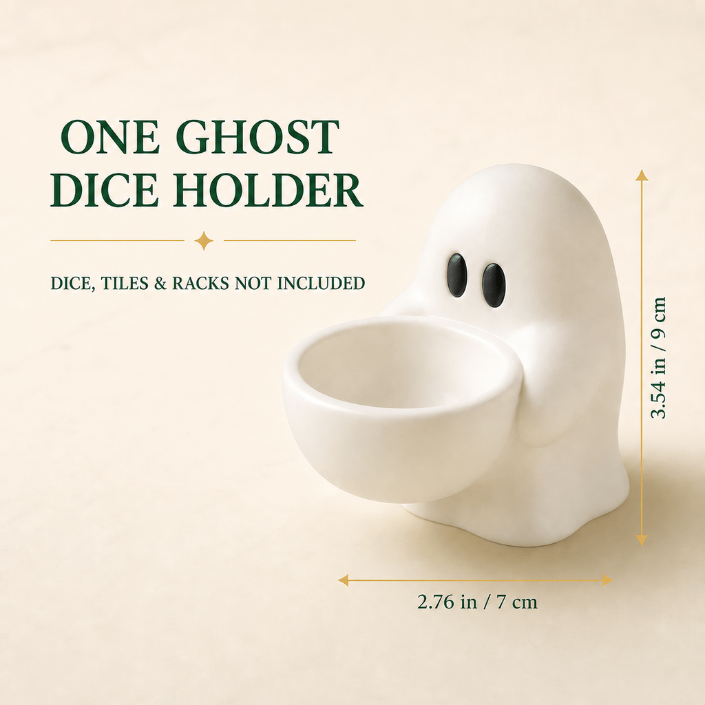 Cute Ghost Mahjong Dice Holder – American Mah Jongg Accessory