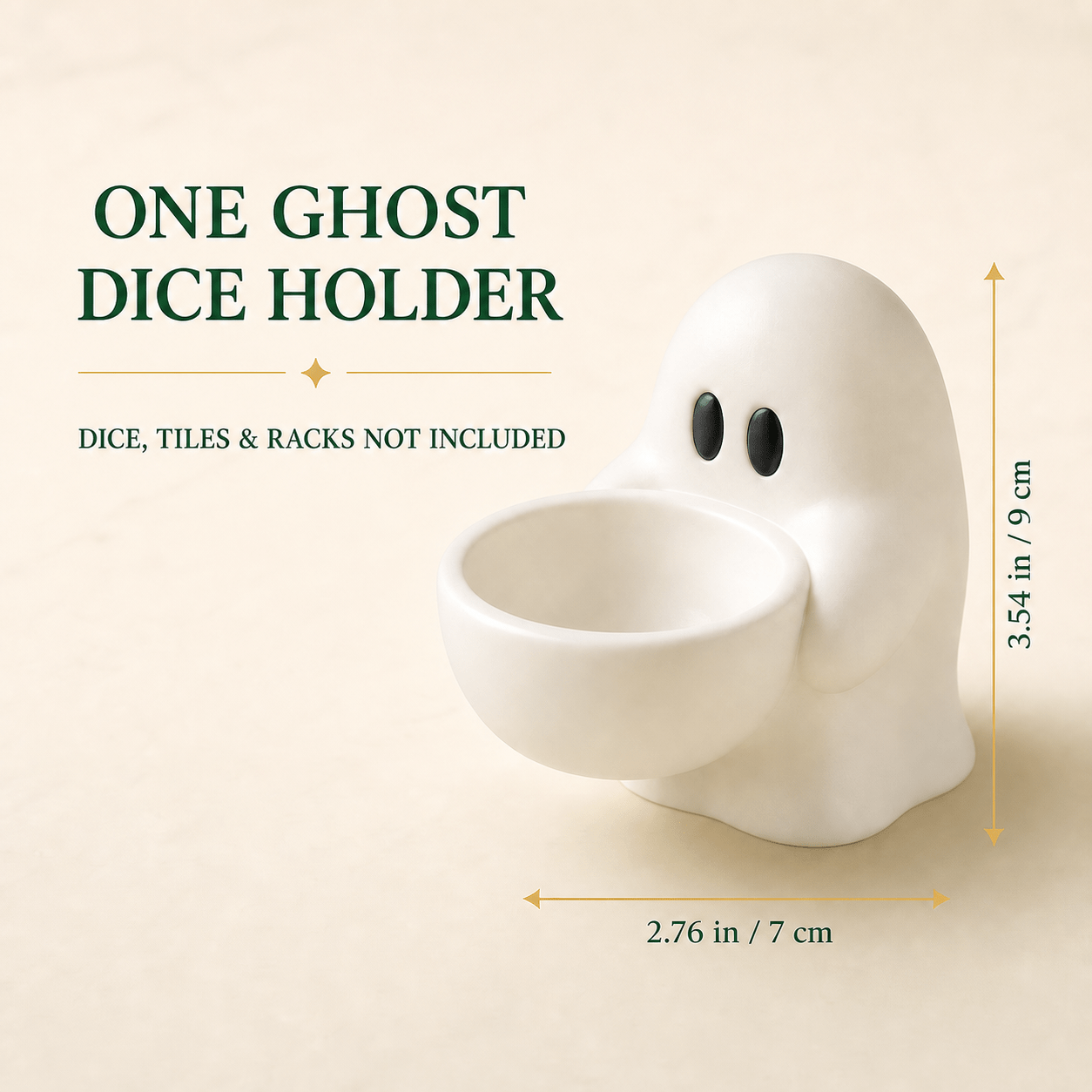 Cute Ghost Mahjong Dice Holder – American Mah Jongg Accessory