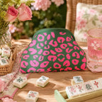Leopard Print American Mahjong Tile Bag – Wide Open Mahjong Storage Bag, 5 Colors