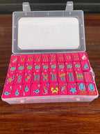 Ocean Planet Floating American Mahjong Set – Pink & Blue Summer Pool Mahjong Tiles