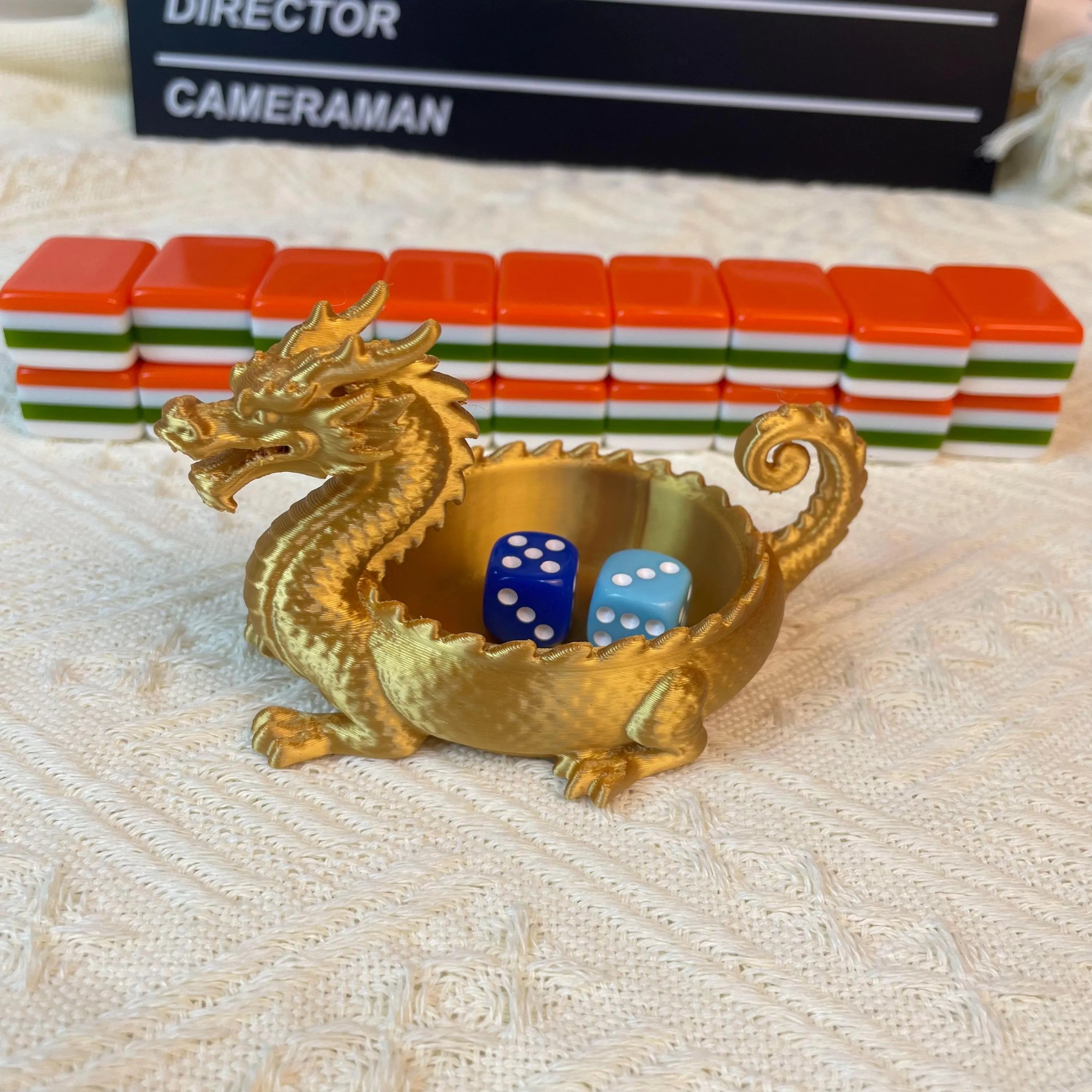 Dragon American Mahjong Dice Tray – 3D Printed Mahjong Accessory