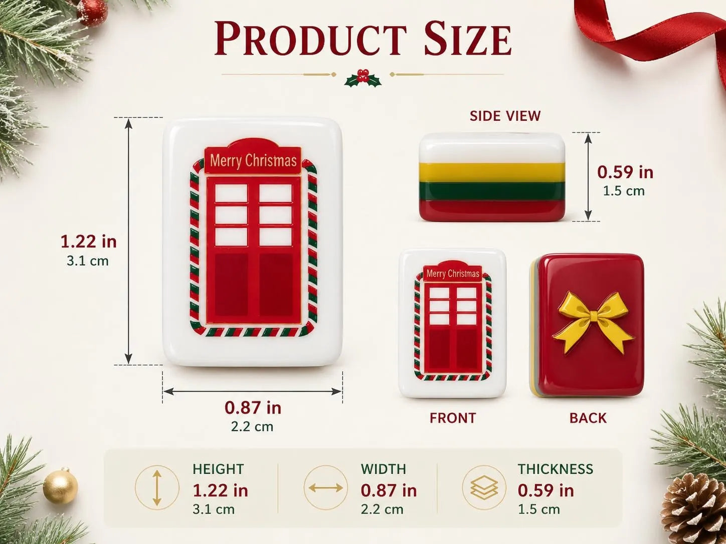 Christmas American Mahjong Set – Holiday Mahjong Tiles for Festive Game Night