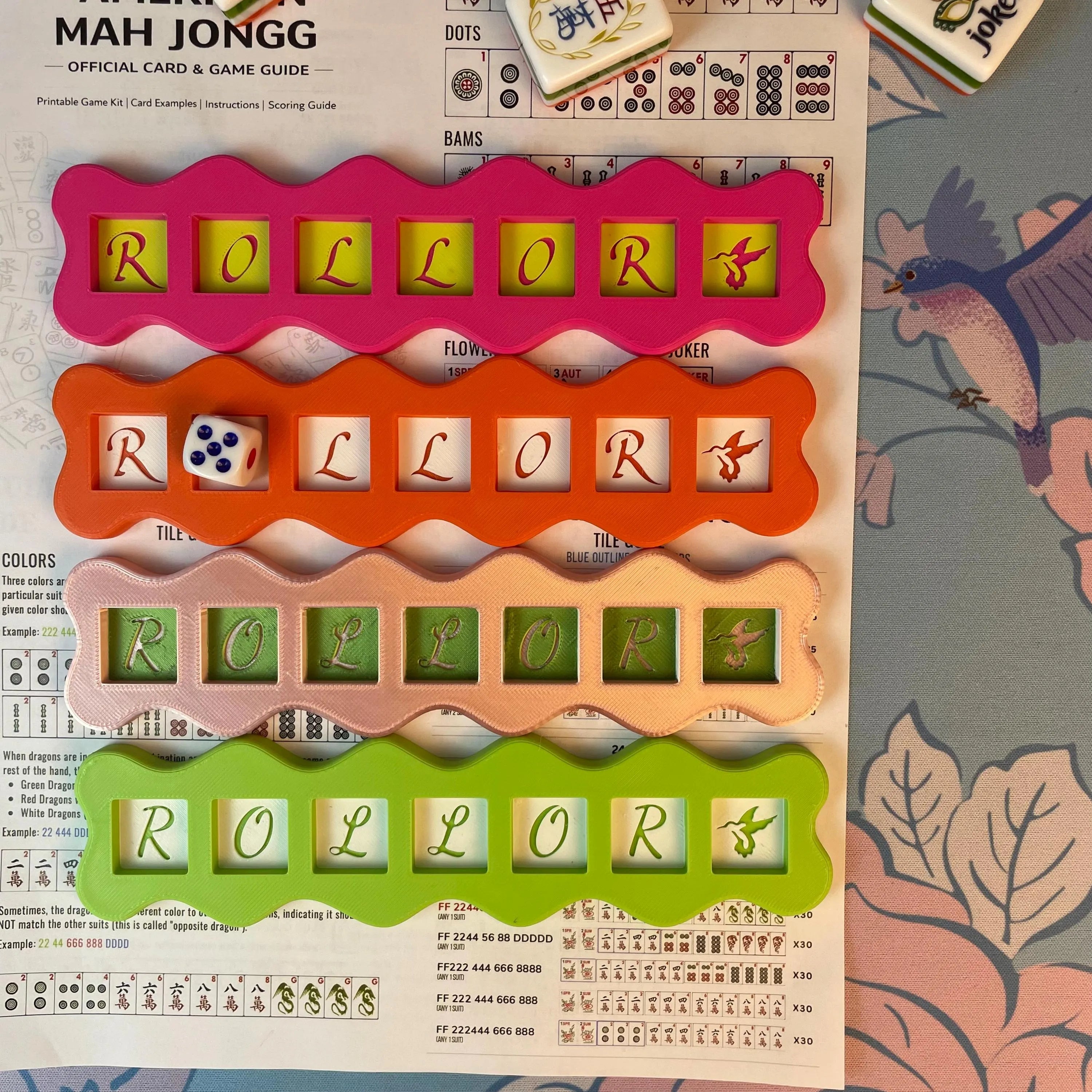 1pc American Mahjong Charleston Tracker – ROLLOR Passing Guide with Guide Book