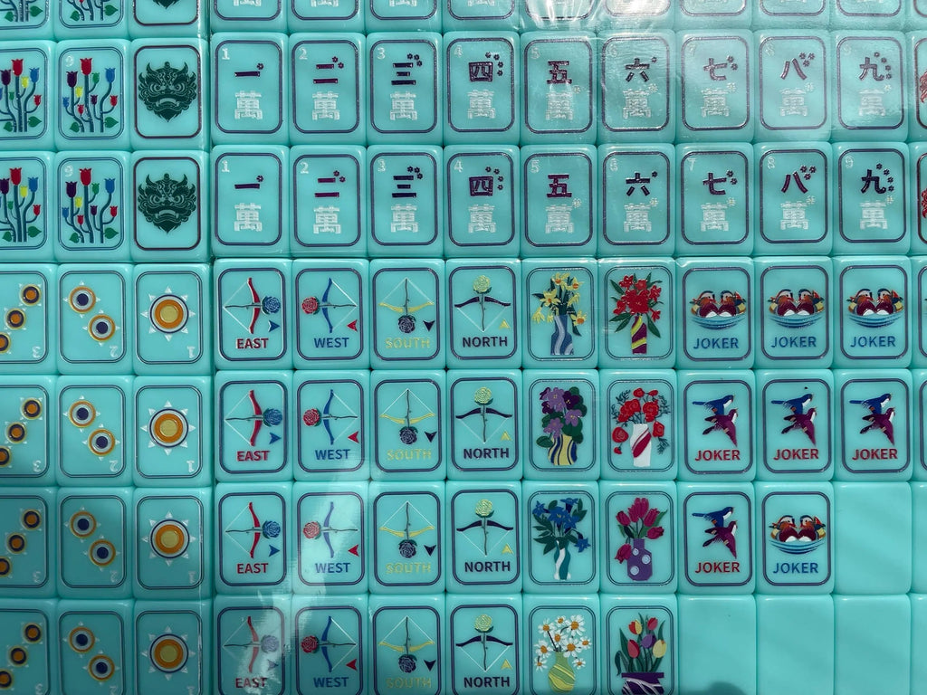Coastal Aqua American Mahjong Set – Ocean-Inspired Mahjong Tiles
