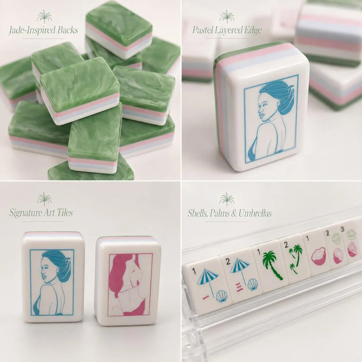 Jade Beauty American Mahjong Set – Jade-Inspired Coastal Designer Tiles