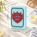 Aqua Blue Acrylic American Mahjong Set – 160 Floral Mahjong Tiles