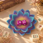 Lotus Mahjong Dice Tray | 3D-Printed Flower Dice Holder