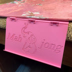 Elephant American Mahjong Card Holder, Foldable Under-Mat Card Stand, 3D Printed Hands-Free Mahjong Table Accessory