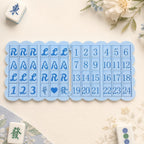1pc Foldable American Mahjong Practice Board – Solo Charleston Trainer with 24 Numbered Slots