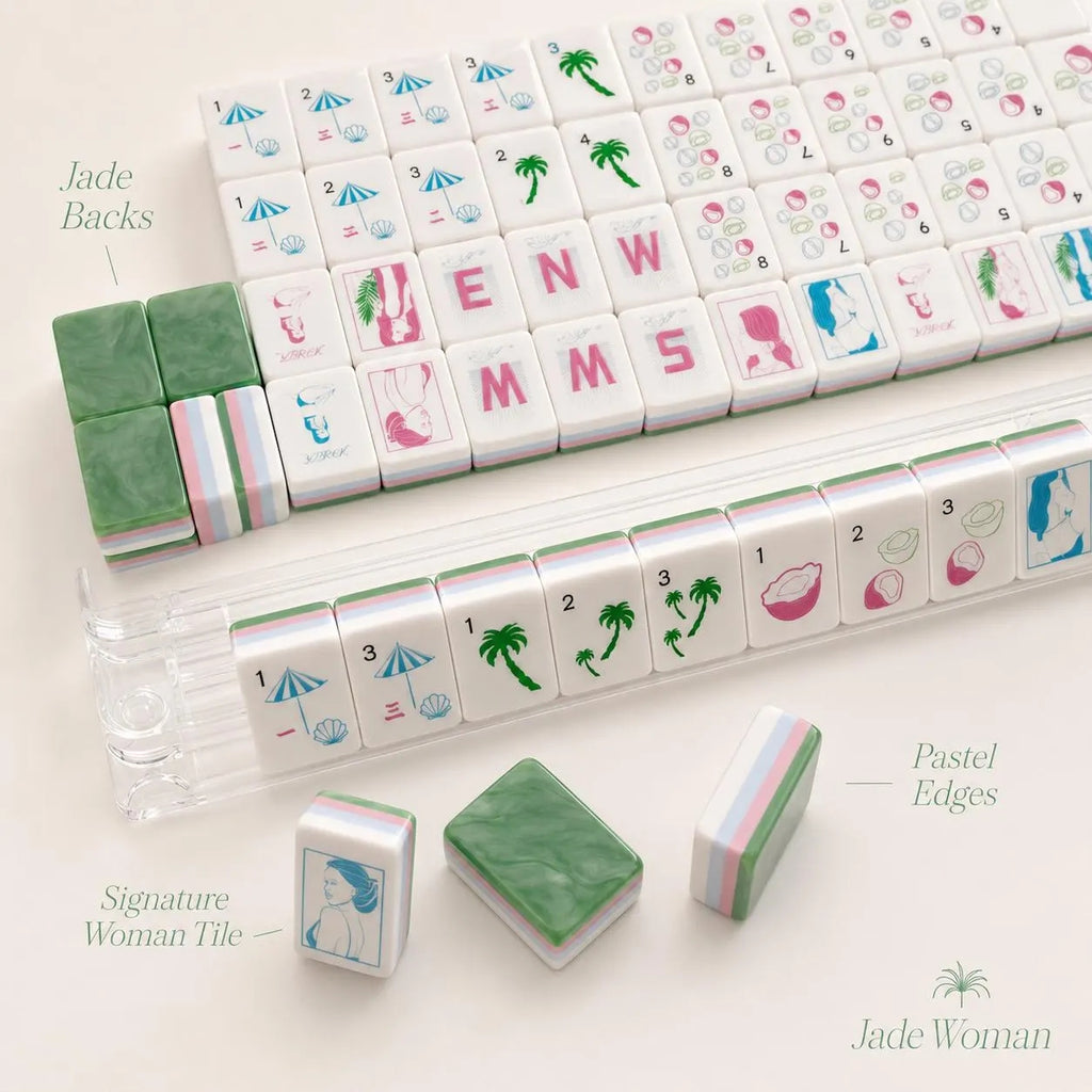 Jade Beauty American Mahjong Set – Jade-Inspired Coastal Designer Tiles