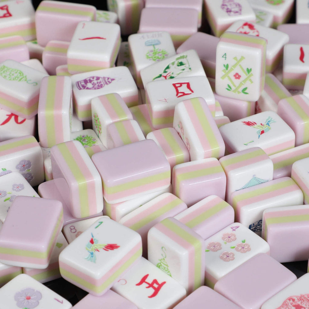 Blush Garden American Mahjong Set – Pink Floral Mahjong Tiles