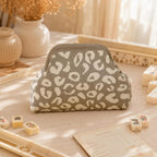 Leopard Print American Mahjong Tile Bag – Wide Open Mahjong Storage Bag, 5 Colors